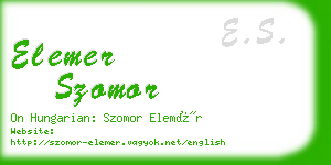 elemer szomor business card